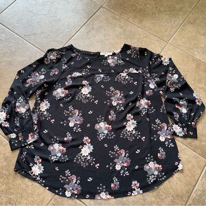 EUC - Loft Plus Floral Blouse